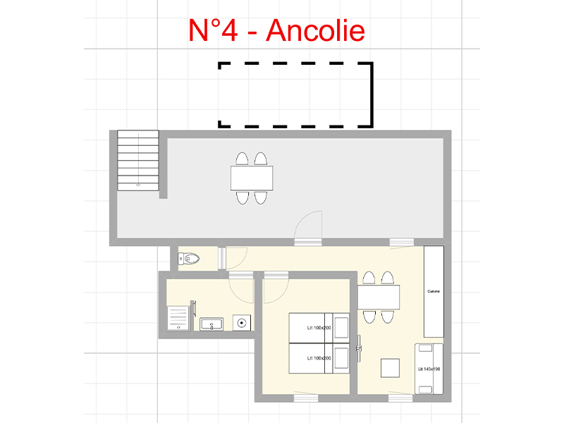 Gite "Ancolie" 2 à 4 personnes à Pussy